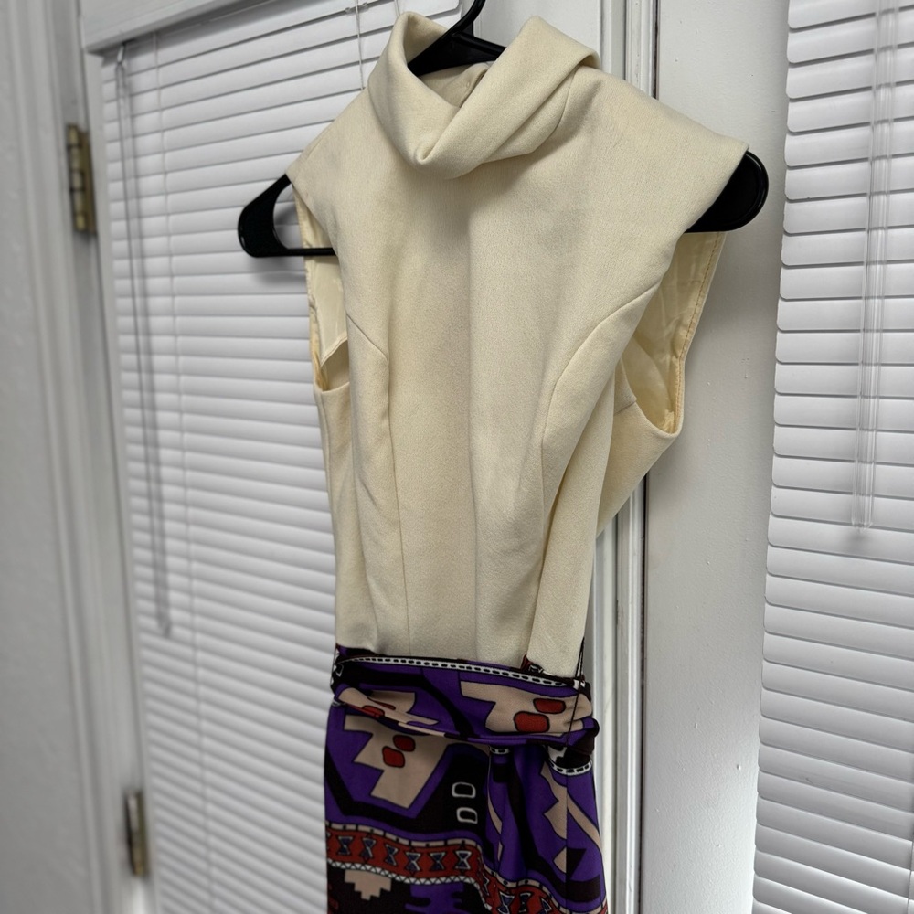70s Geometric Vintage Mini Dress & Jacket Set - Picture 7 of 16